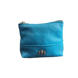 Blue Leather Pouch